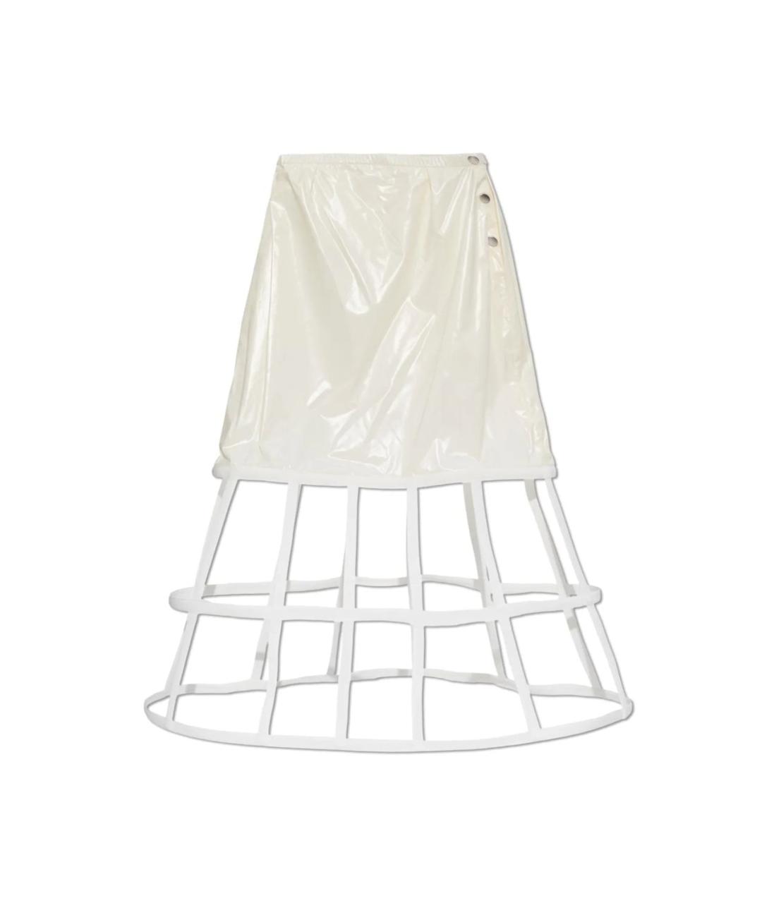 MONCLER Бежевая полиэстеровая юбка миди, фото 3