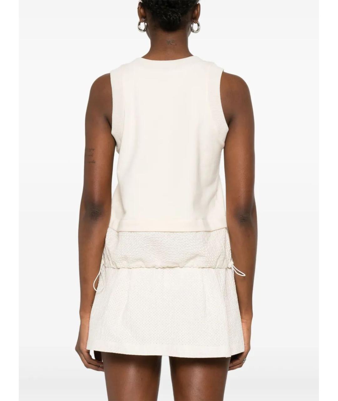 MONCLER Бежевая хлопковая майка, фото 4