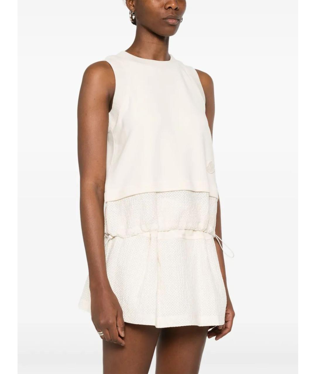 MONCLER Бежевая хлопковая майка, фото 3