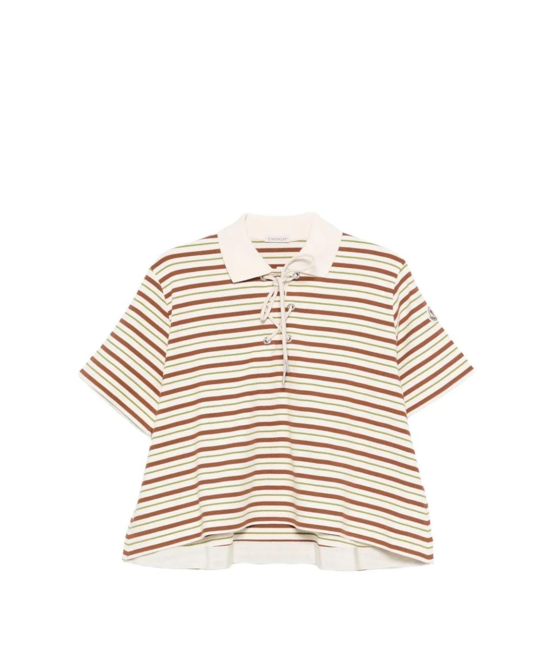 MONCLER Бежевая хлопковая футболка, фото 1