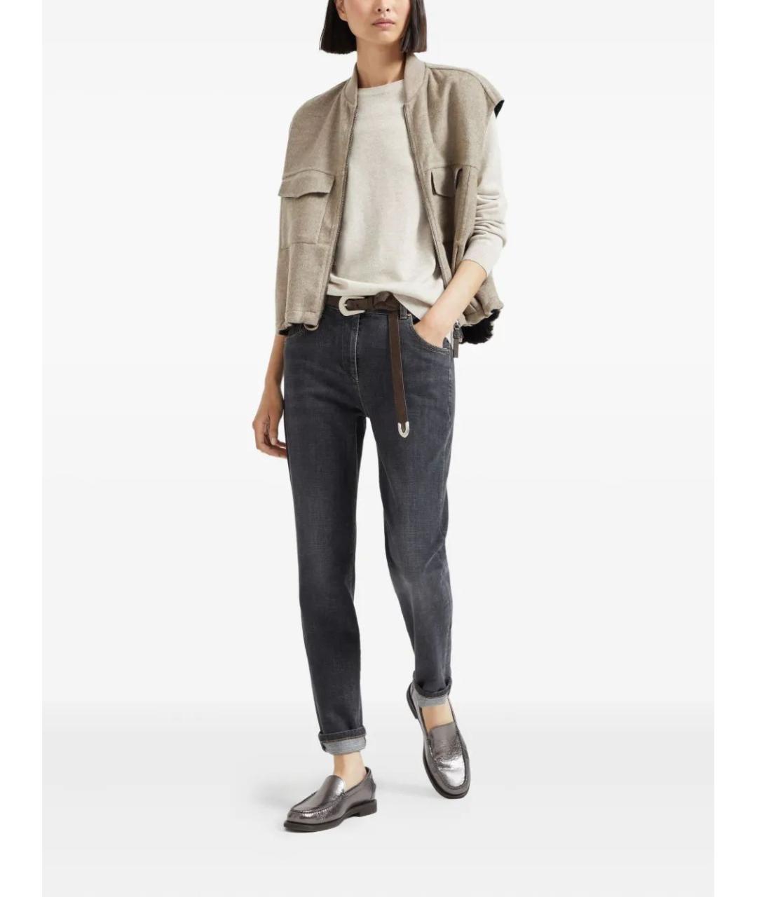 BRUNELLO CUCINELLI Бежевый кашемировый джемпер / свитер, фото 2