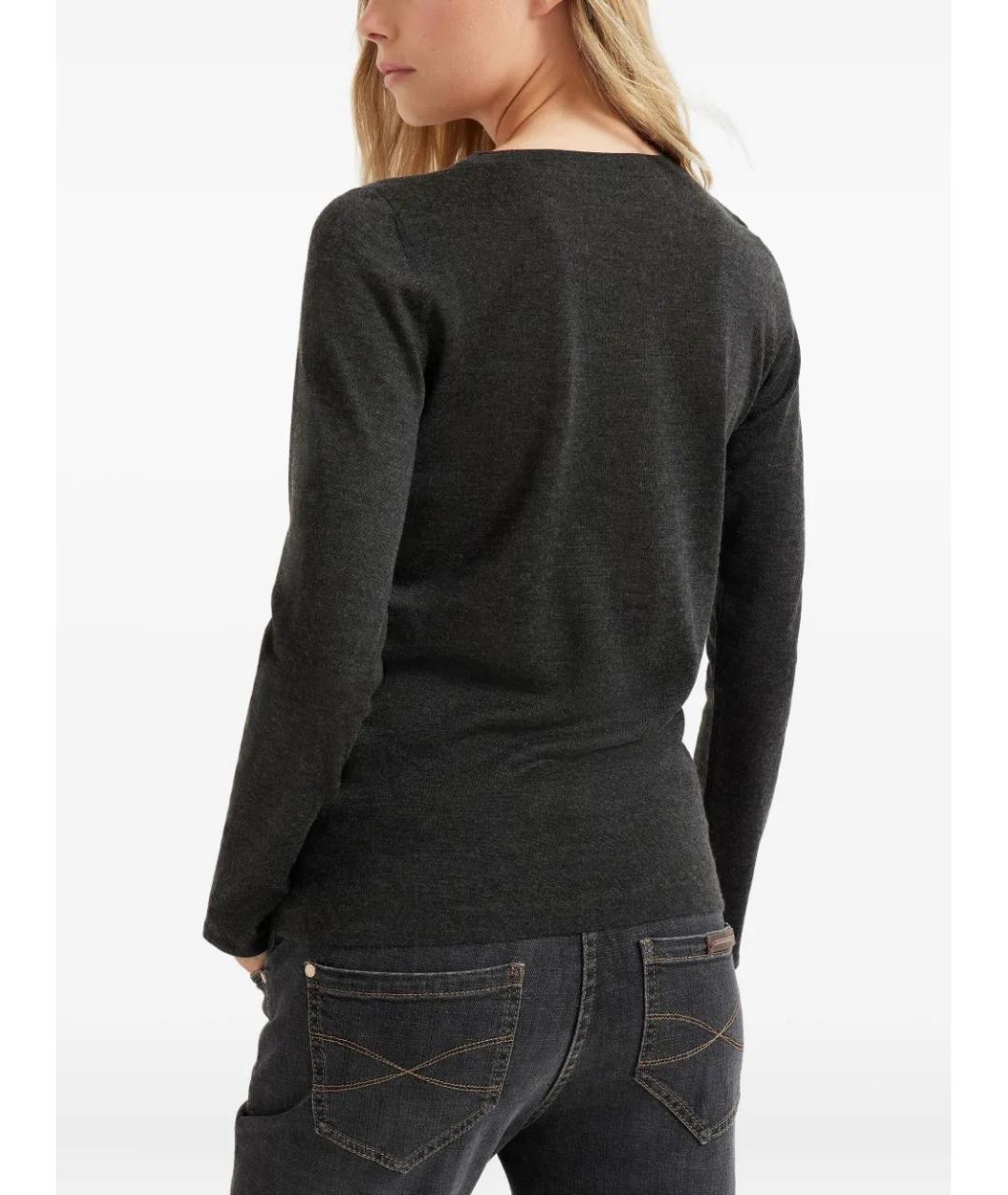 BRUNELLO CUCINELLI Черный кашемировый джемпер / свитер, фото 3