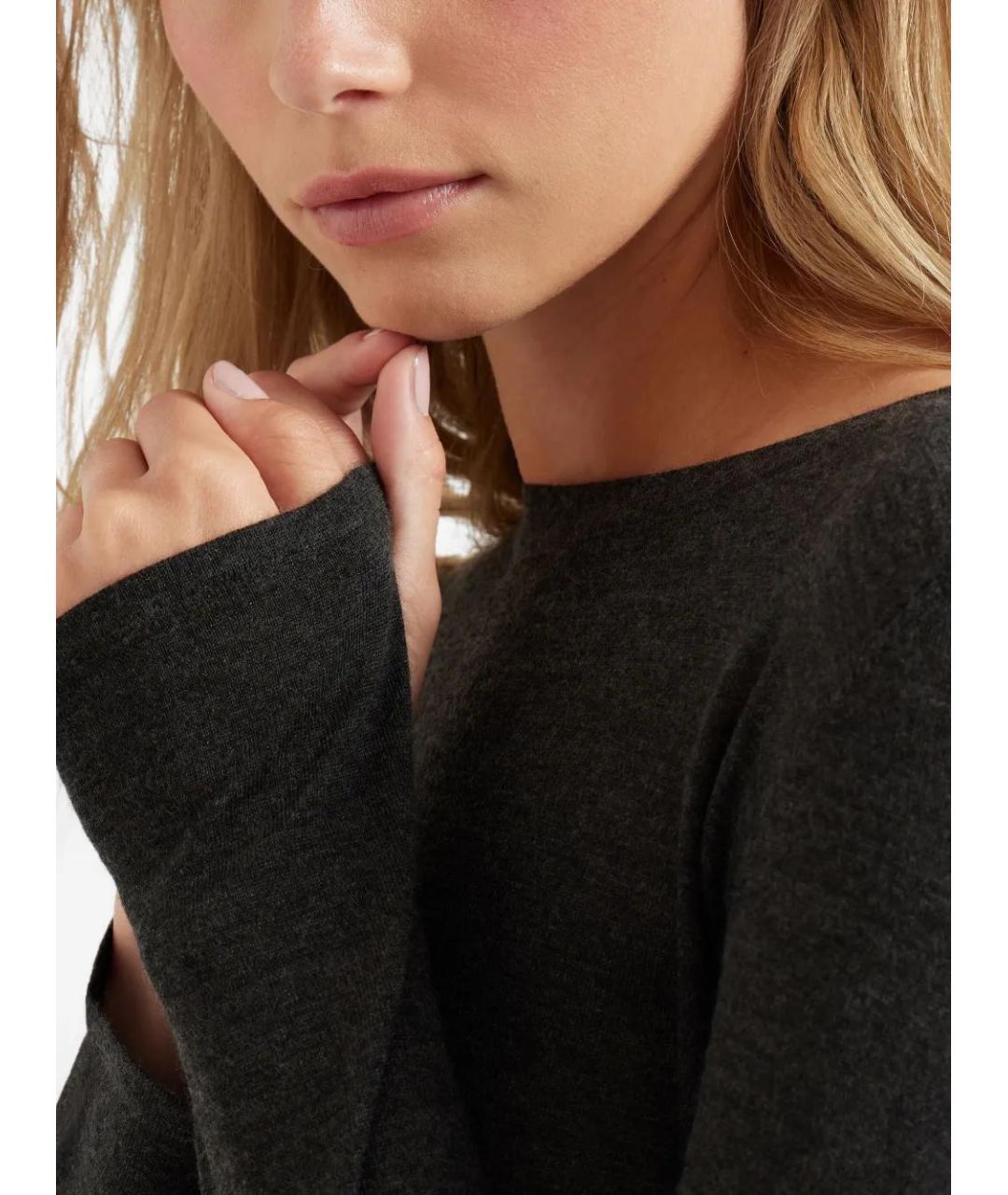 BRUNELLO CUCINELLI Черный кашемировый джемпер / свитер, фото 4