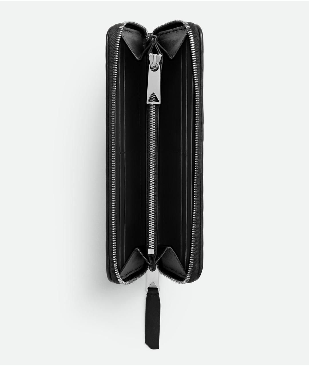 BOTTEGA VENETA Черный кожаный кошелек, фото 2