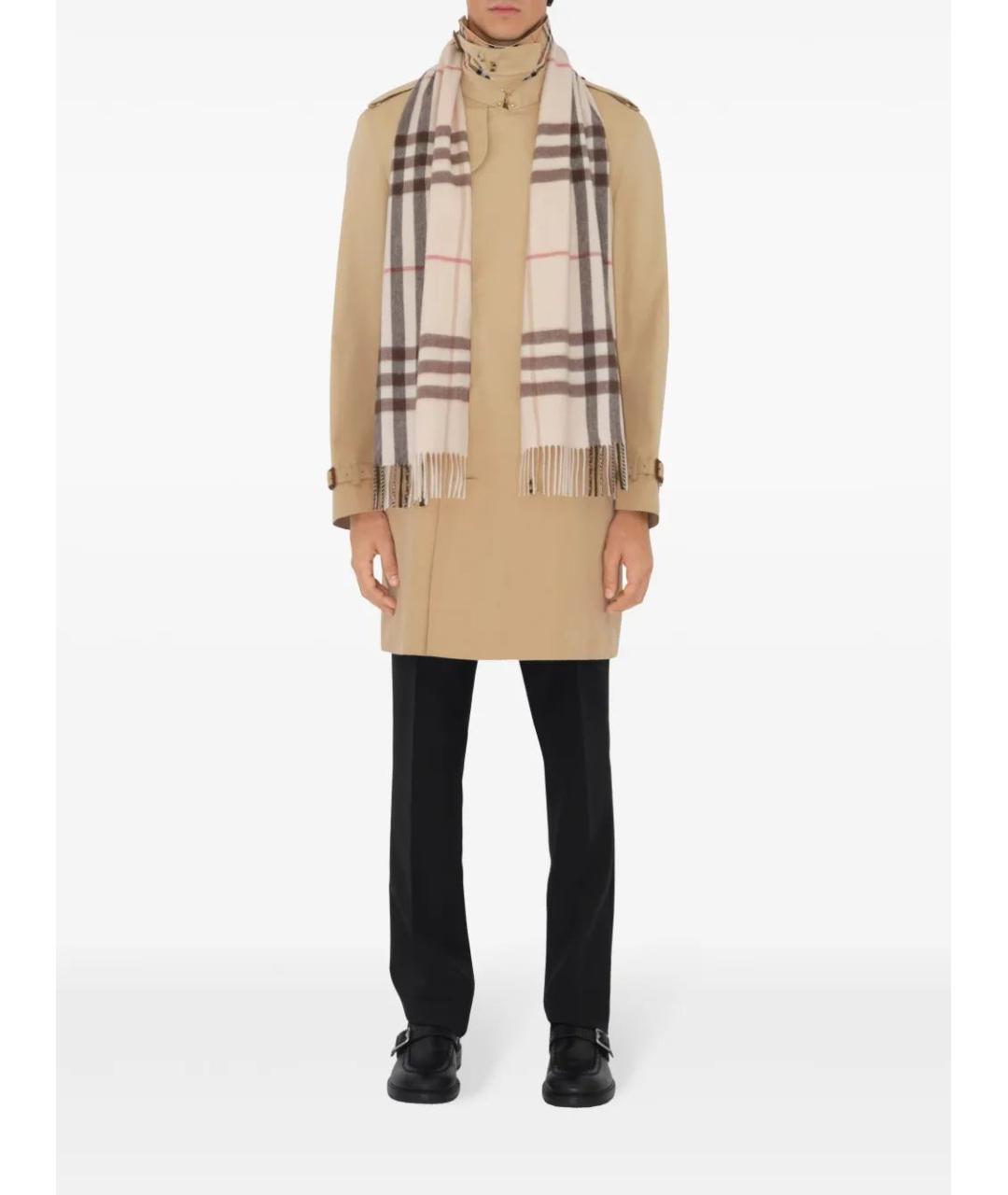 BURBERRY Бежевый кашемировый шарф, фото 4