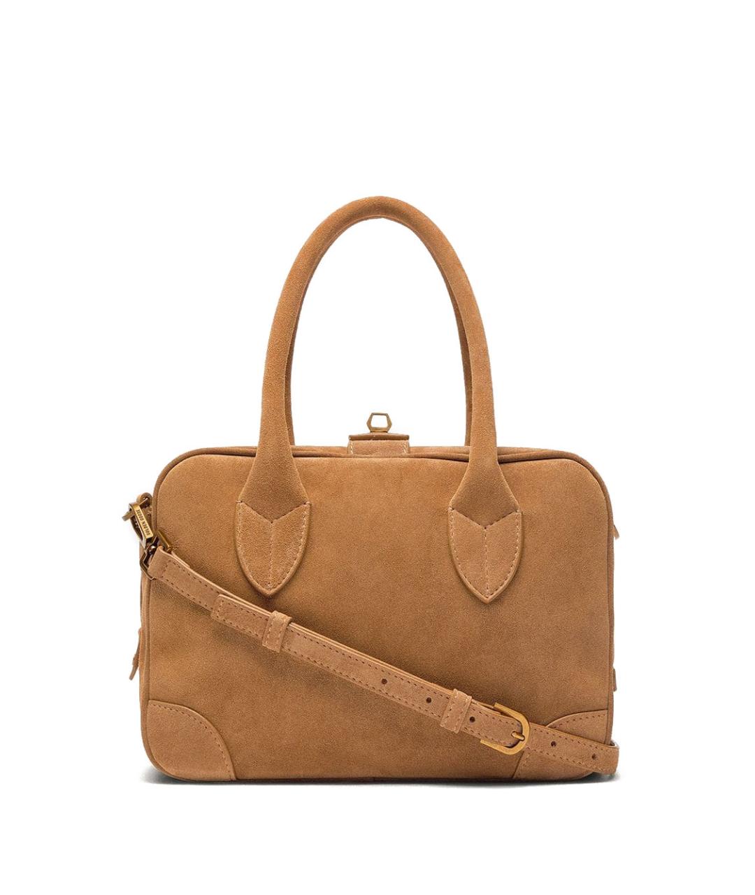 GOLDEN GOOSE DELUXE BRAND Бежевая кожаная сумка тоут, фото 3