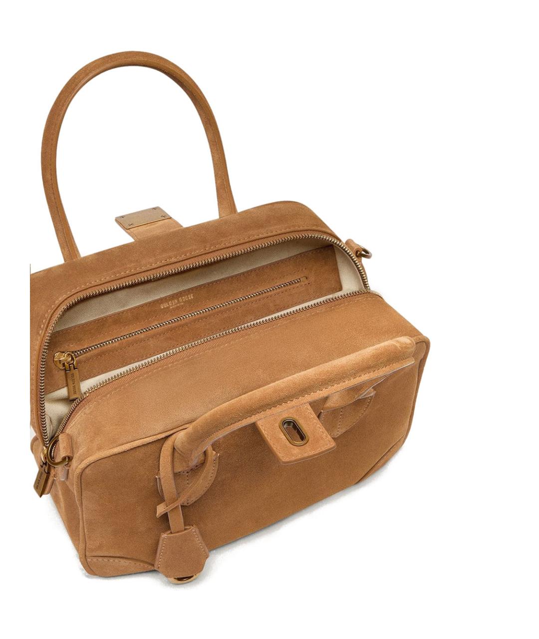 GOLDEN GOOSE DELUXE BRAND Бежевая кожаная сумка тоут, фото 4