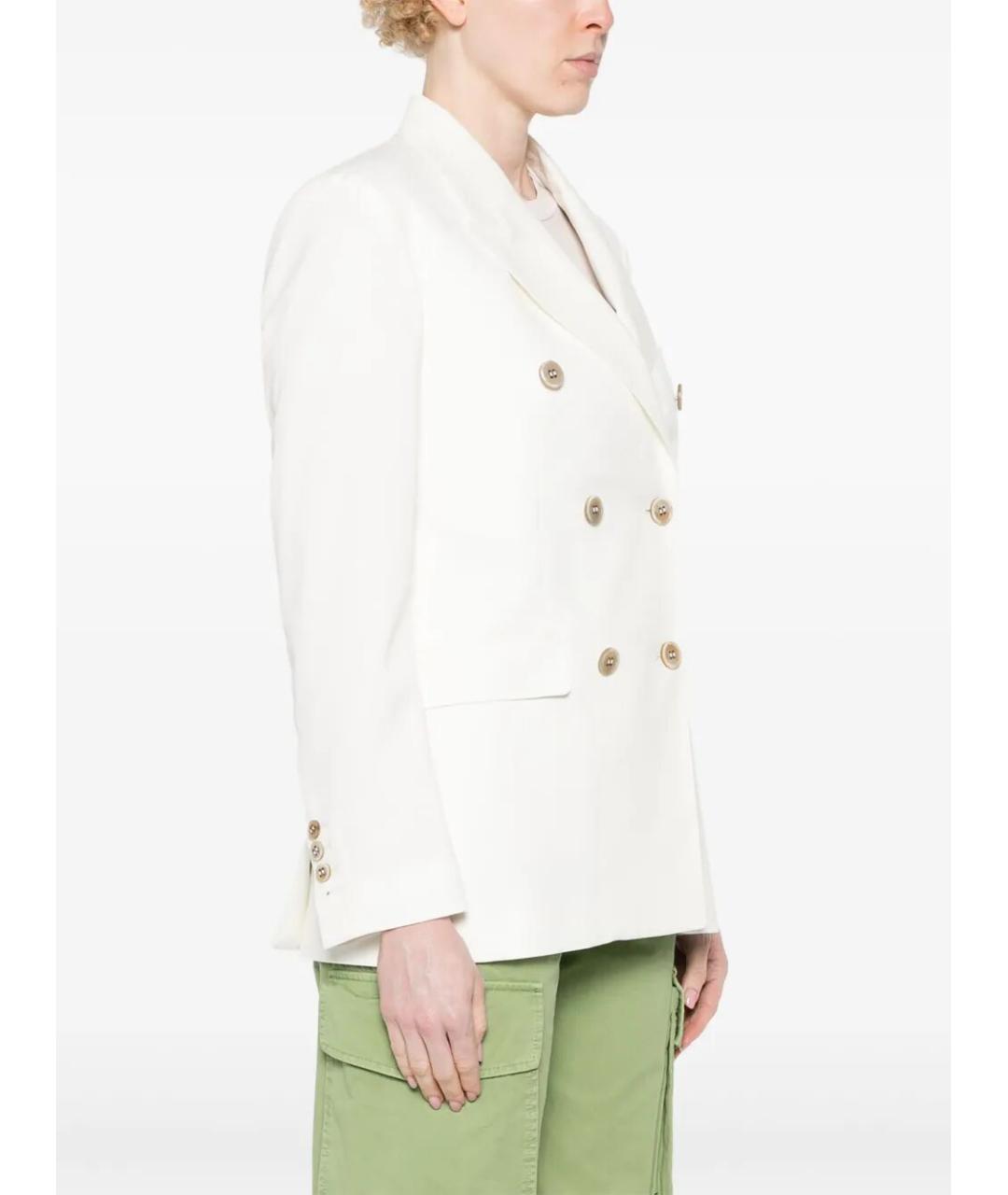 GOLDEN GOOSE DELUXE BRAND Белый полиэстеровый жакет/пиджак, фото 3