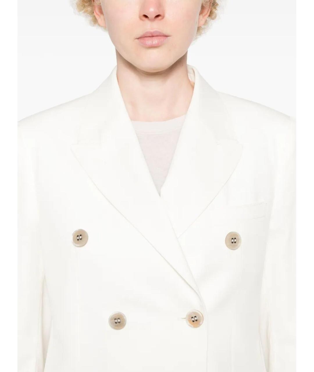 GOLDEN GOOSE DELUXE BRAND Белый полиэстеровый жакет/пиджак, фото 5