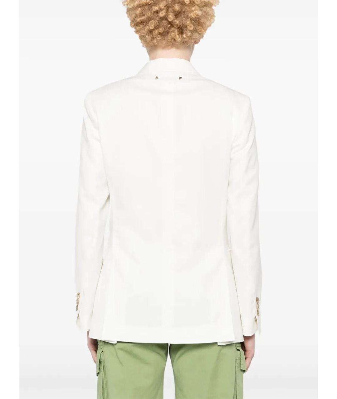 GOLDEN GOOSE DELUXE BRAND Белый полиэстеровый жакет/пиджак, фото 4