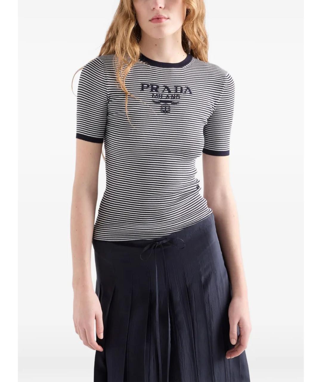 PRADA Мульти шелковая футболка, фото 4