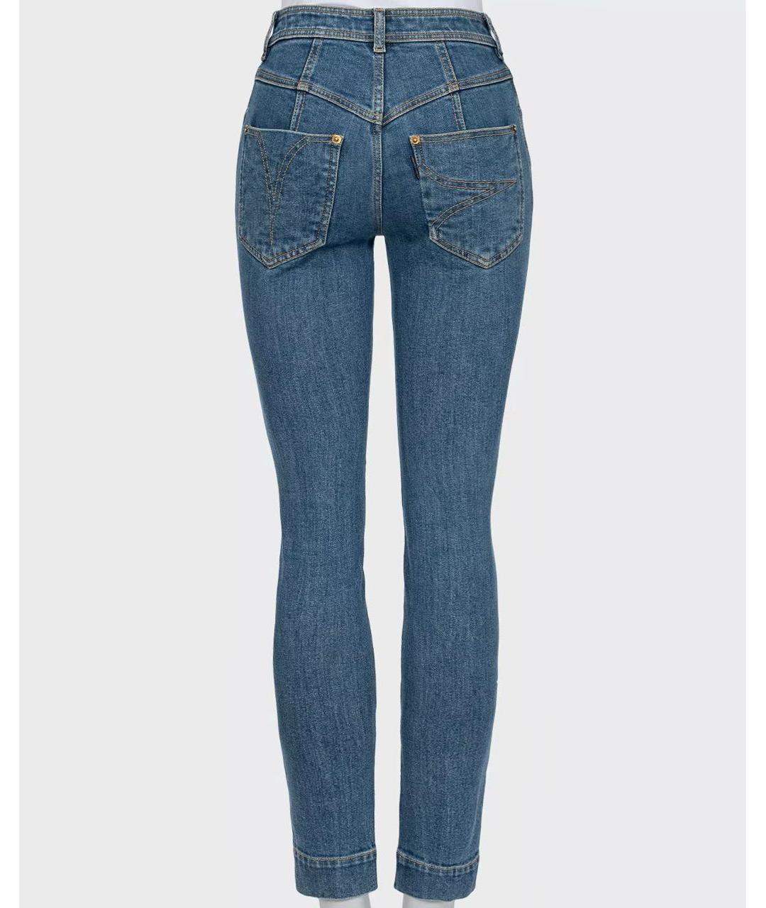 LOUIS VUITTON Синие хлопко-эластановые джинсы слим, фото 2