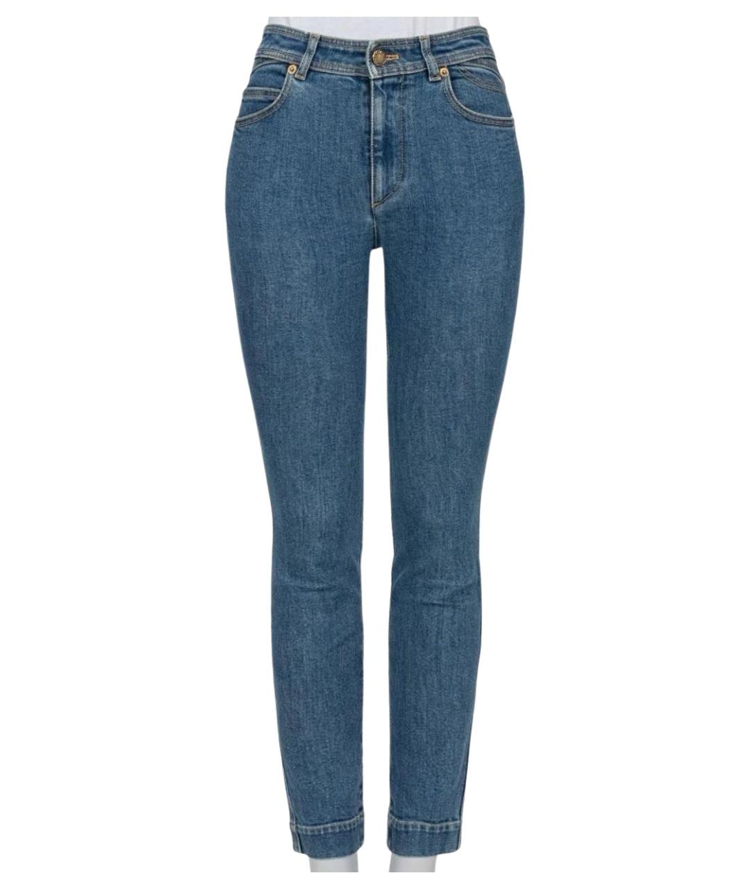 LOUIS VUITTON Синие хлопко-эластановые джинсы слим, фото 1