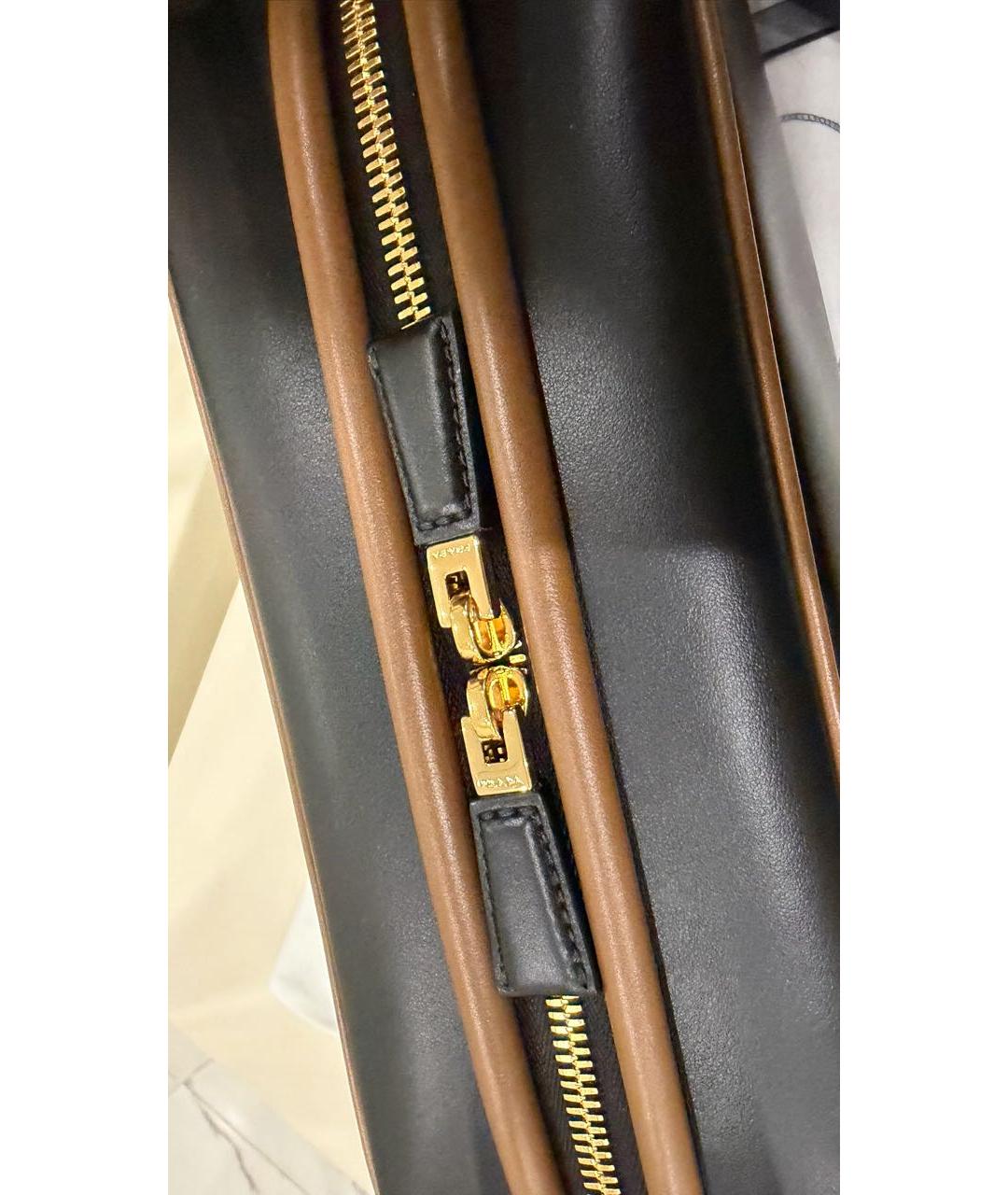 PRADA Черная кожаная сумка через плечо, фото 8