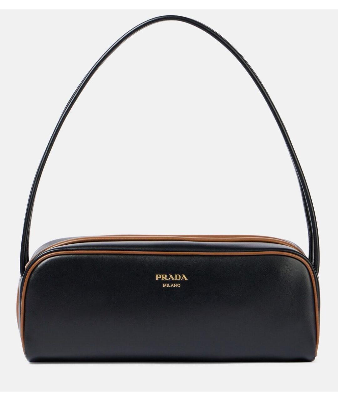 PRADA Черная кожаная сумка через плечо, фото 9