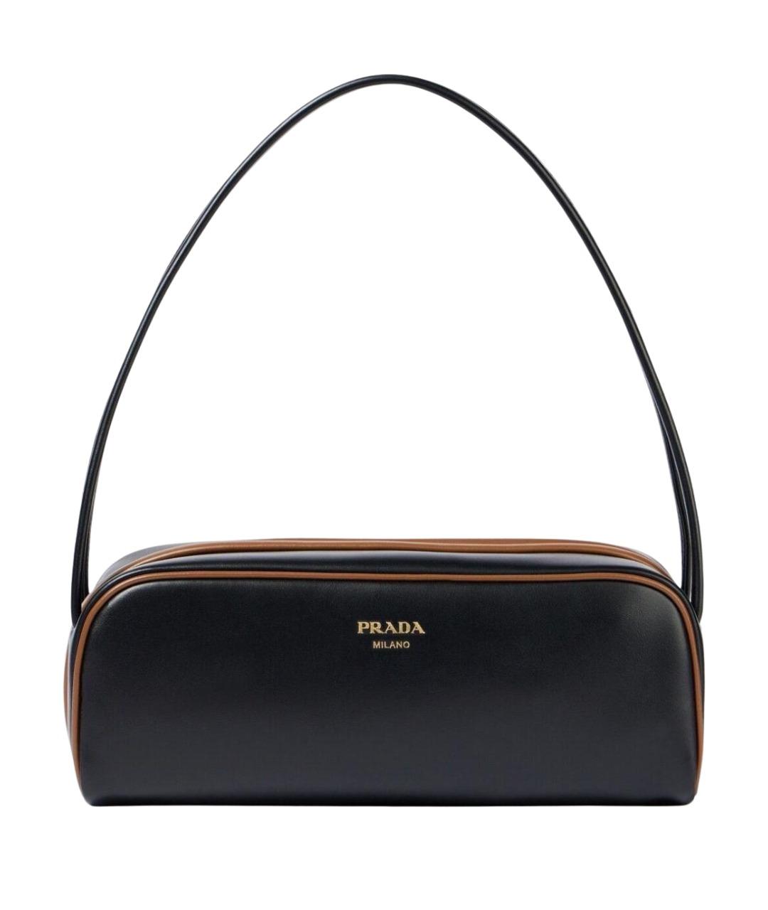 PRADA Черная кожаная сумка через плечо, фото 1