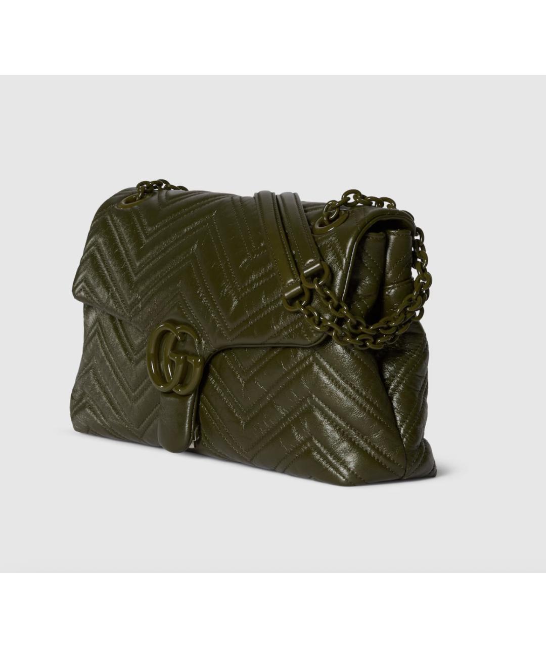 GUCCI Зеленая кожаная сумка через плечо, фото 2