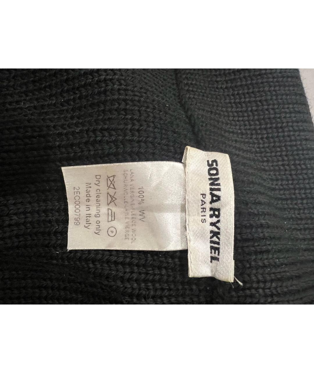 SONIA RYKIEL Черный шерстяной кардиган, фото 5