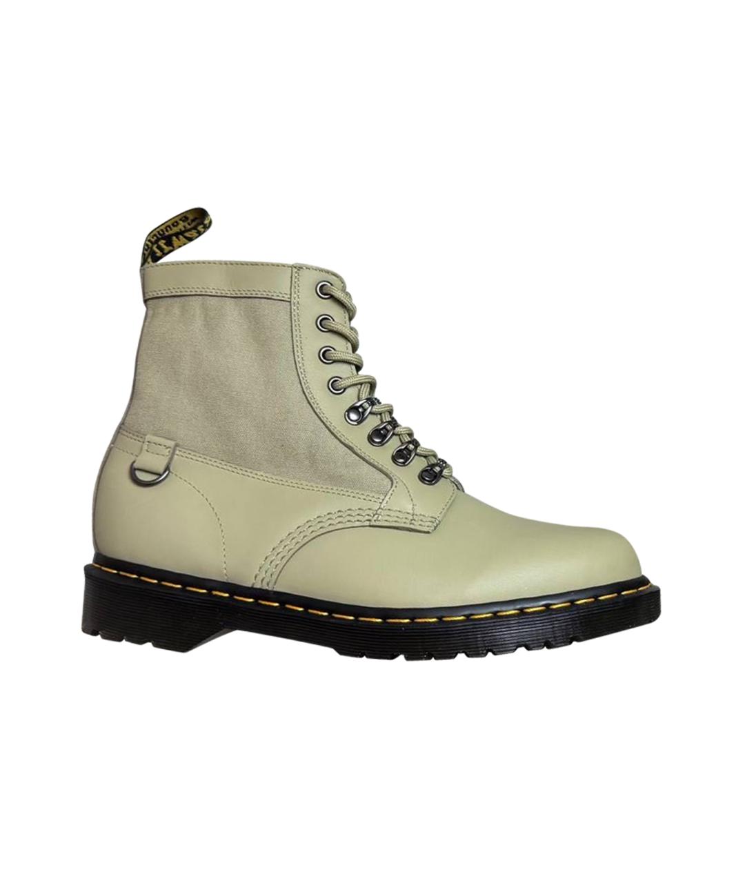 DR. MARTENS Хаки кожаные высокие ботинки, фото 1