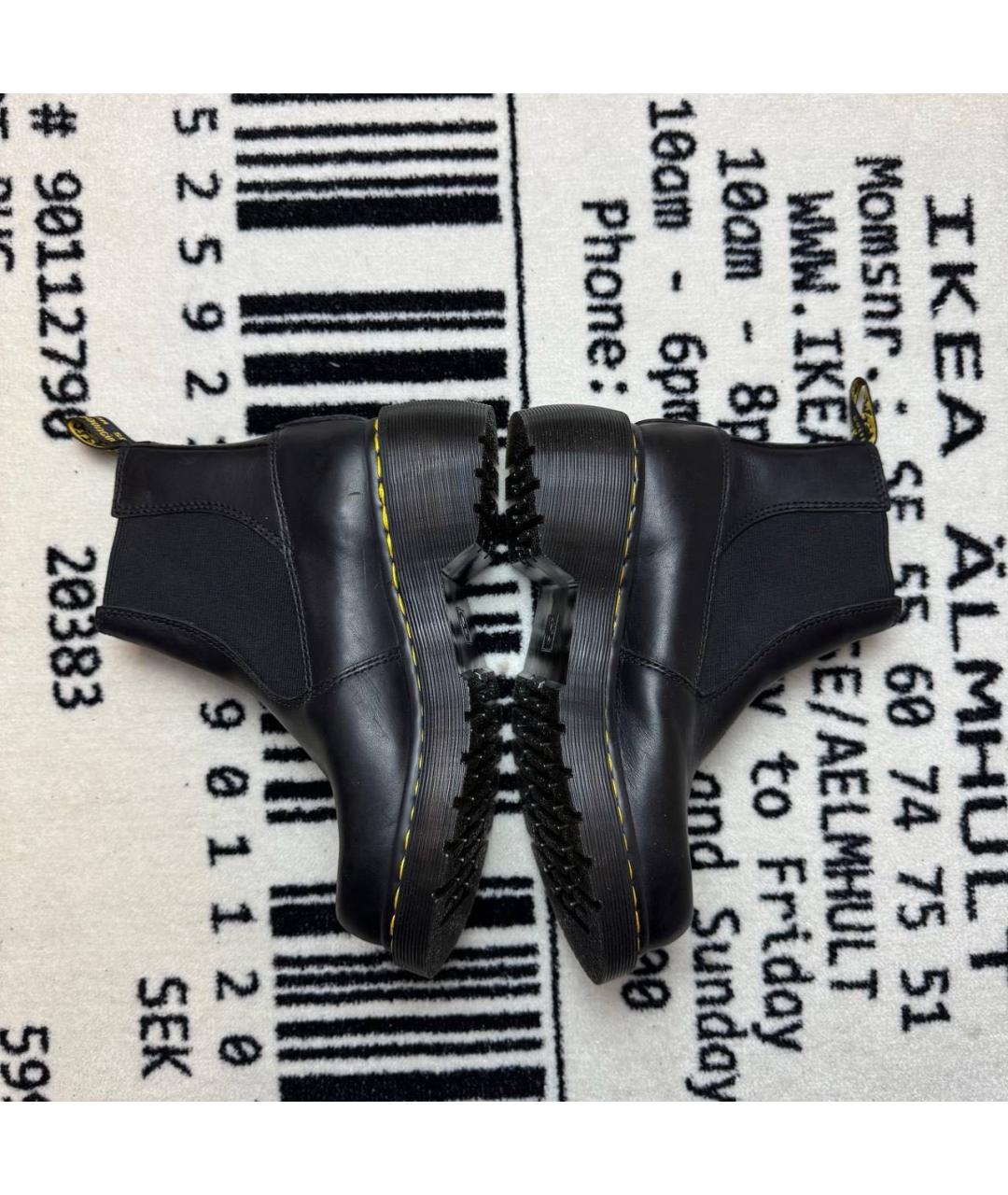 DR. MARTENS Черные кожаные ботинки, фото 3