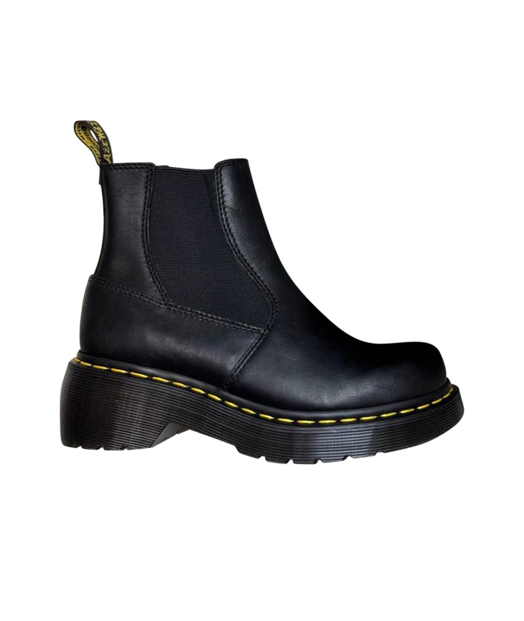 DR. MARTENS Черные кожаные ботинки, фото 1