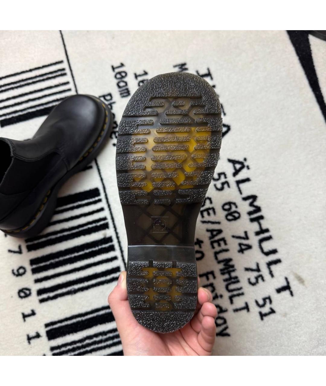 DR. MARTENS Черные кожаные ботинки, фото 5