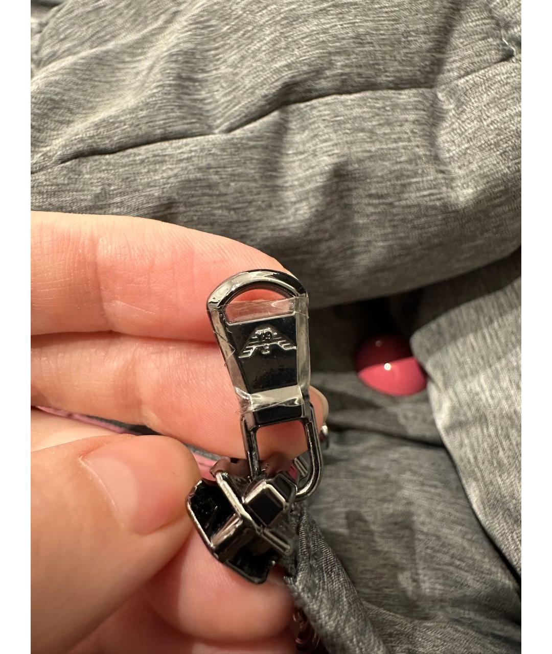 EMPORIO ARMANI Антрацитовая полиэстеровая куртка, фото 7