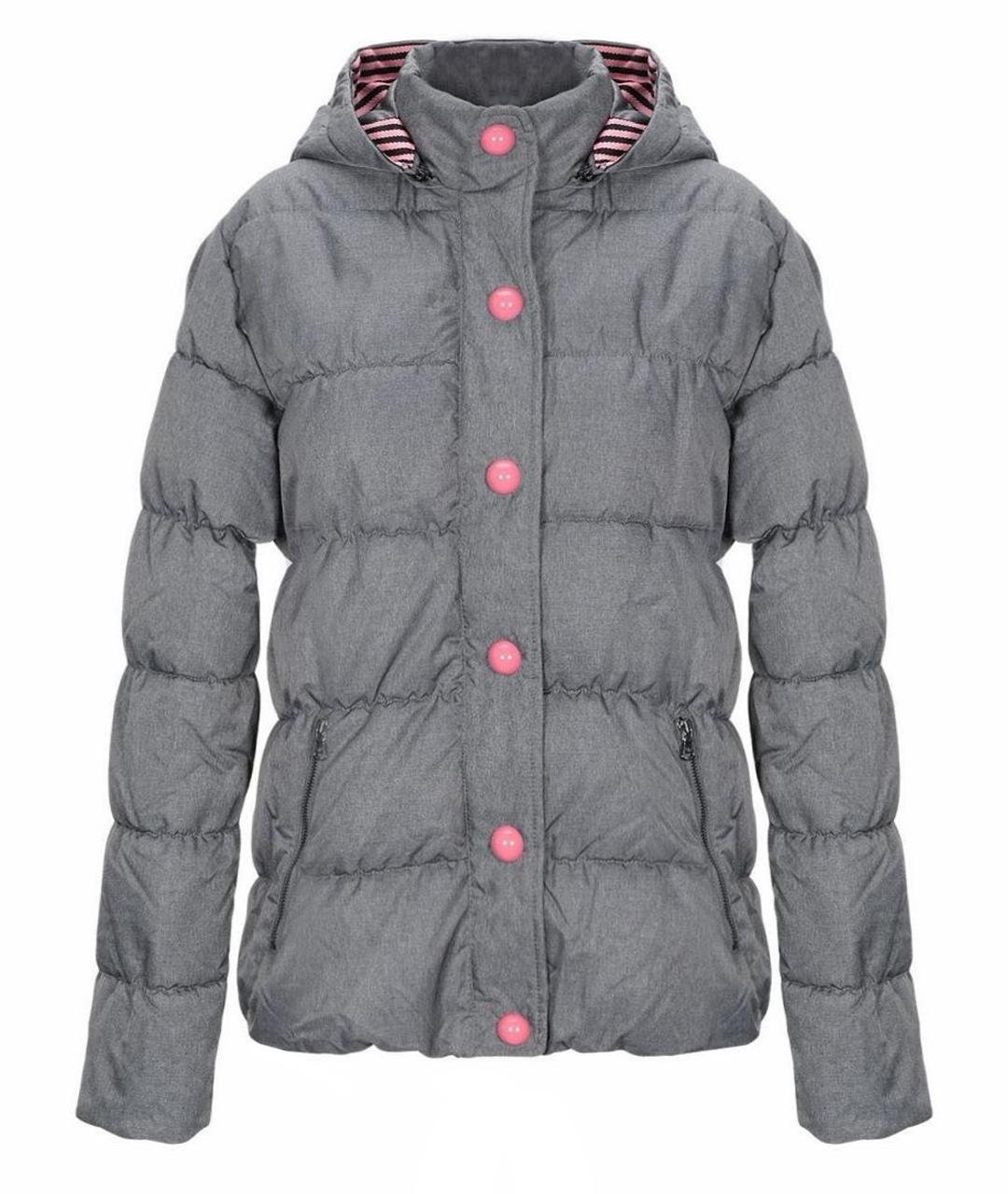 EMPORIO ARMANI Антрацитовая полиэстеровая куртка, фото 1