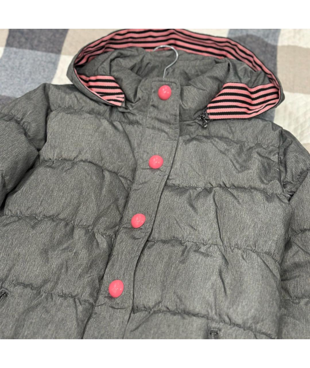 EMPORIO ARMANI Антрацитовая полиэстеровая куртка, фото 4