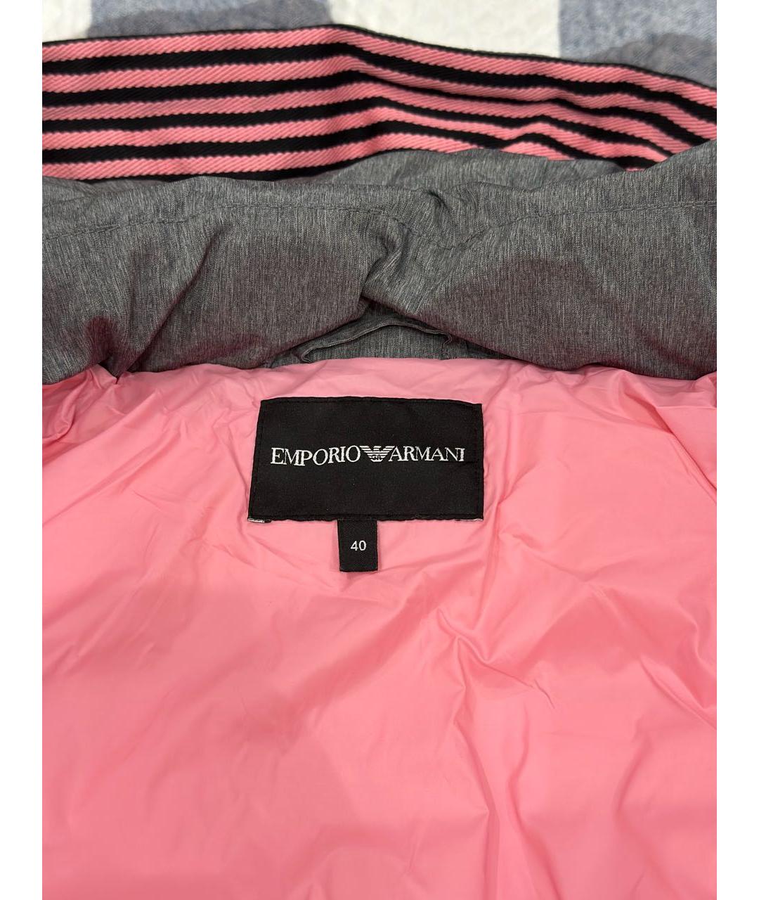 EMPORIO ARMANI Антрацитовая полиэстеровая куртка, фото 3