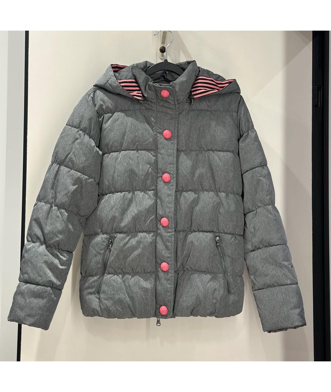 EMPORIO ARMANI Антрацитовая полиэстеровая куртка, фото 8