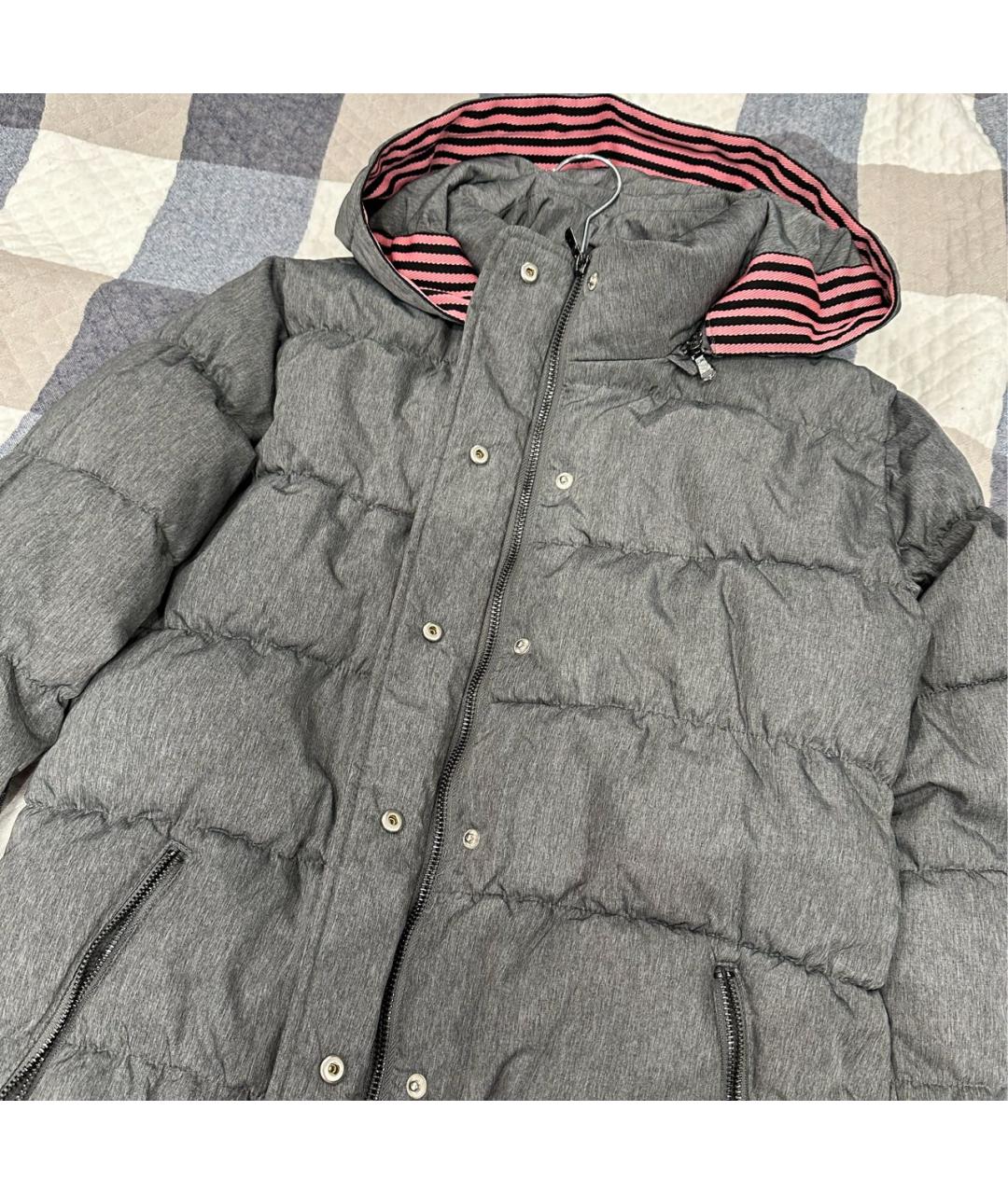 EMPORIO ARMANI Антрацитовая полиэстеровая куртка, фото 5