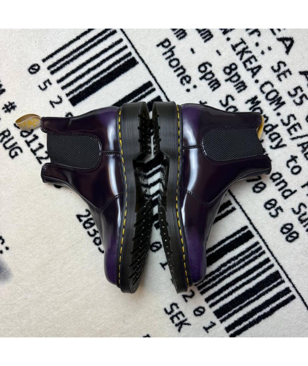 DR. MARTENS Фиолетовые высокие ботинки, фото 3