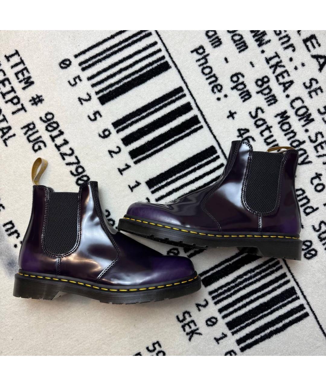 DR. MARTENS Фиолетовые высокие ботинки, фото 6