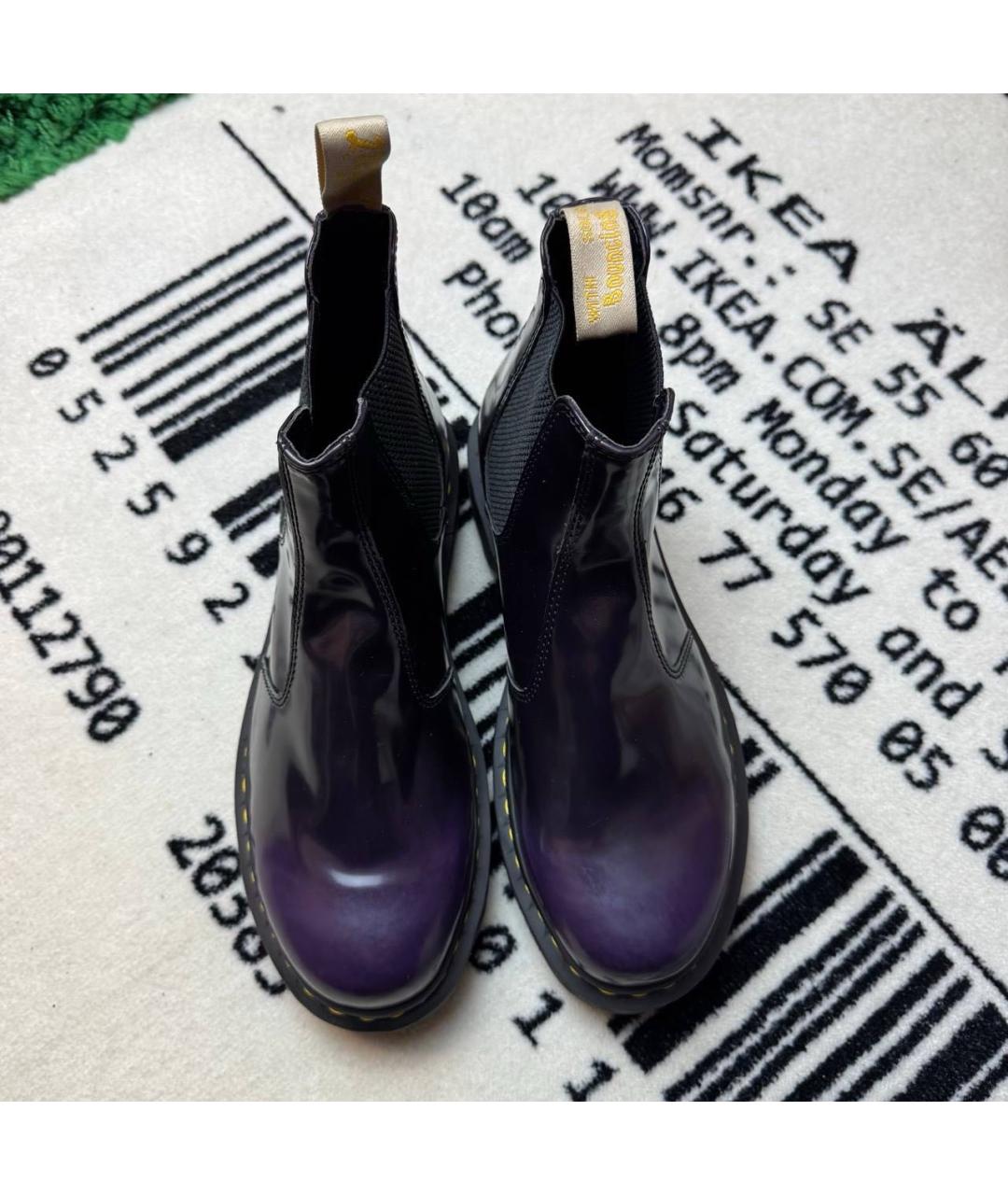 DR. MARTENS Фиолетовые высокие ботинки, фото 2