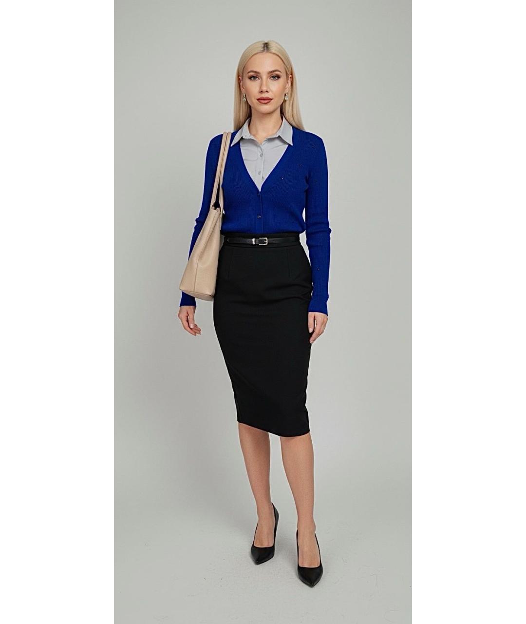 MAX MARA Синий шелковый кардиган, фото 6