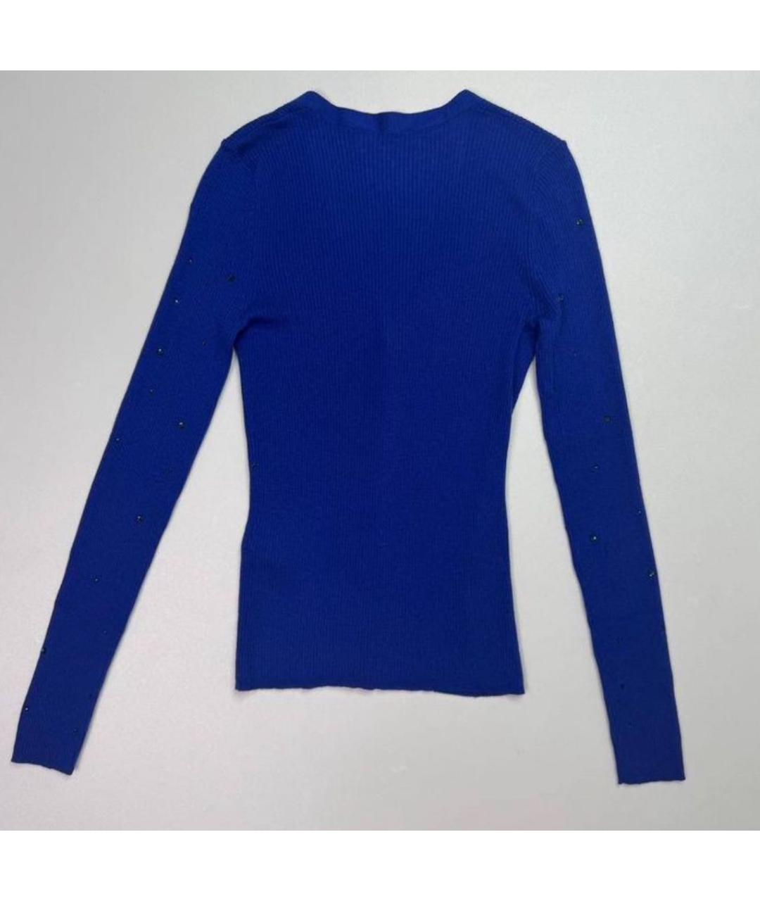 MAX MARA Синий шелковый кардиган, фото 2