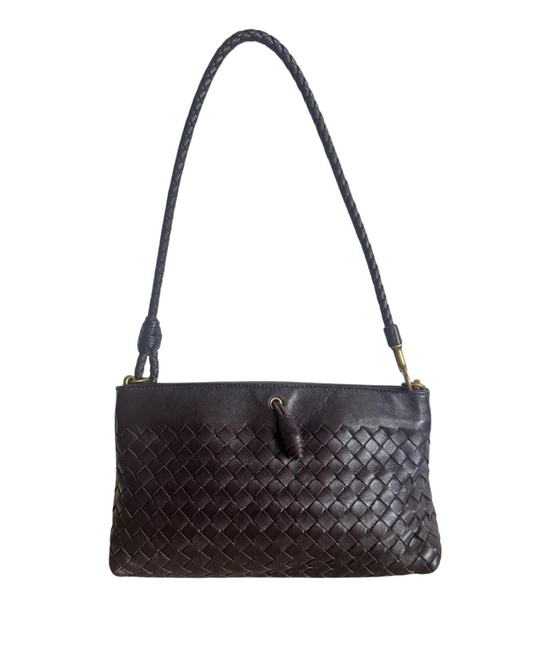 BOTTEGA VENETA Коричневая кожаная сумка через плечо, фото 1