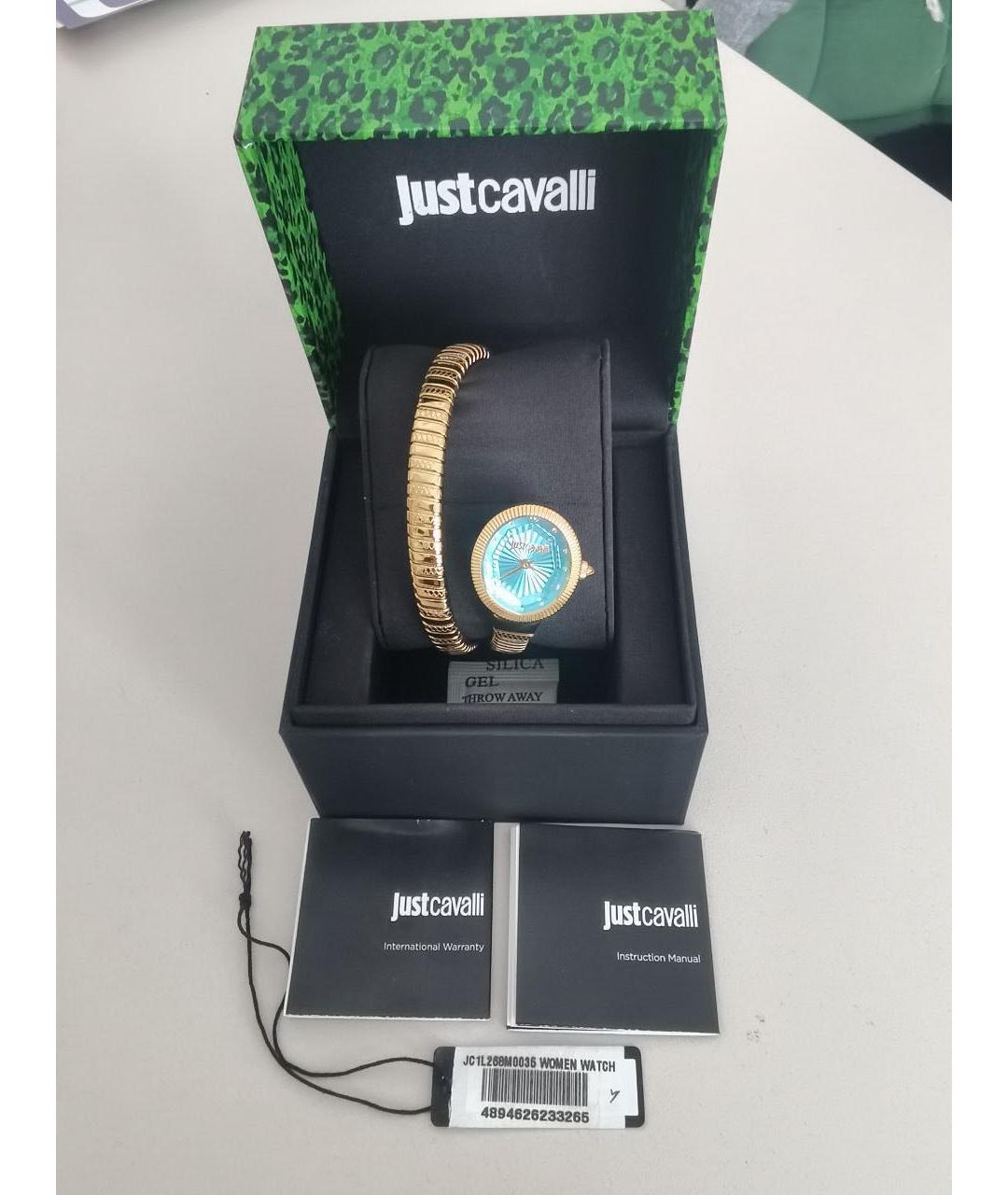 JUST CAVALLI Золотые металлические часы, фото 5