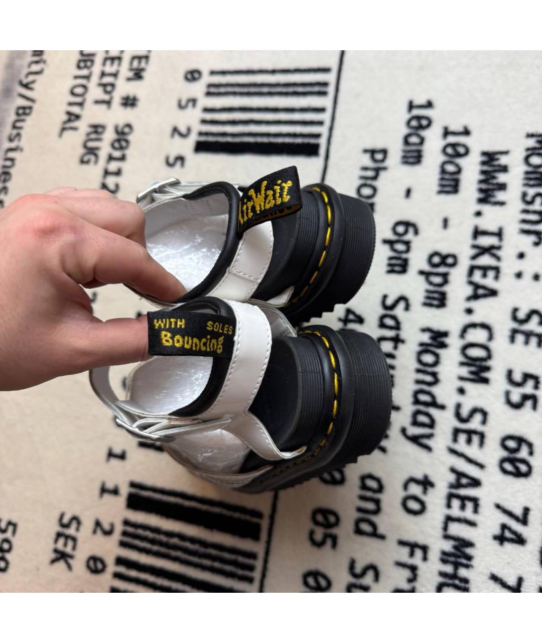 DR. MARTENS Белые кожаные сандалии, фото 4