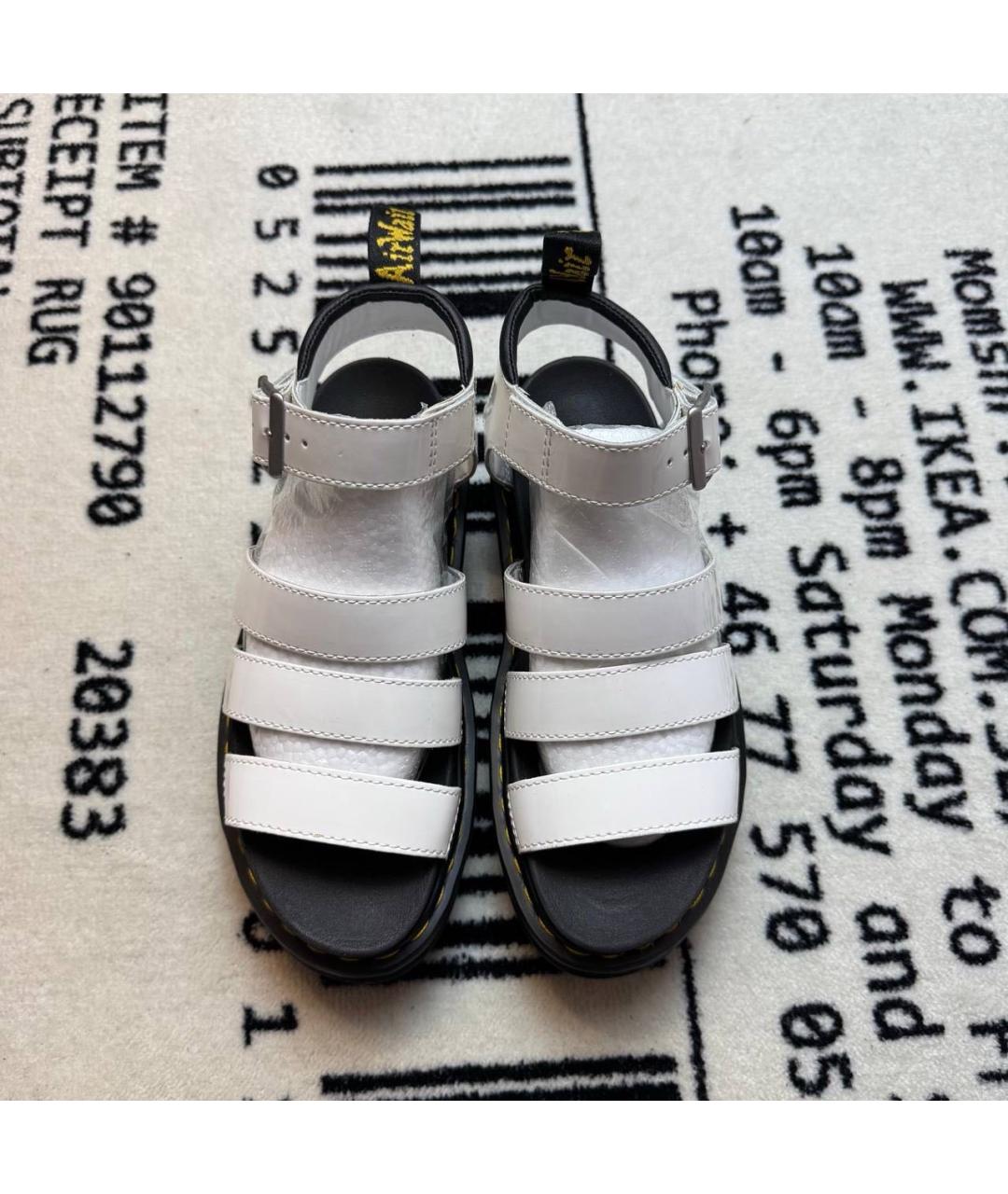 DR. MARTENS Белые кожаные сандалии, фото 2