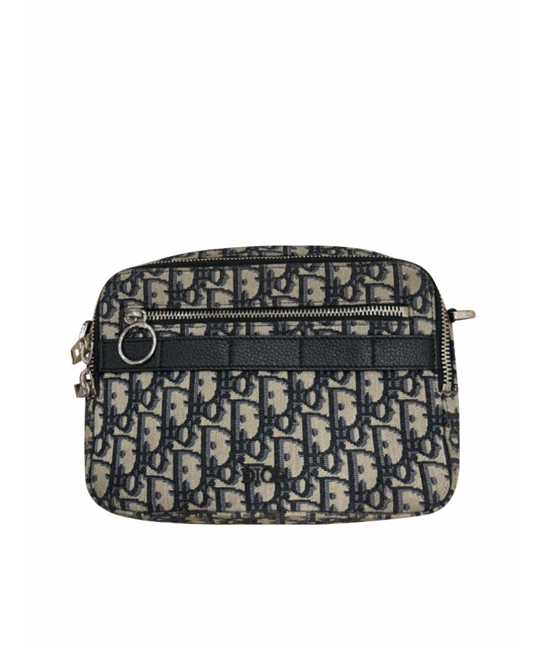 CHRISTIAN DIOR Бежевая жаккардовая сумка на плечо, фото 1