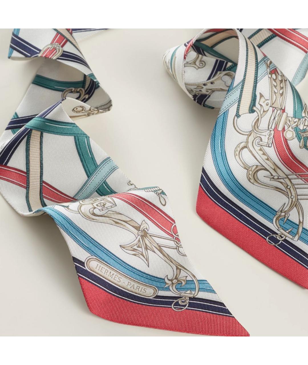 HERMES Мульти шелковый платок, фото 3