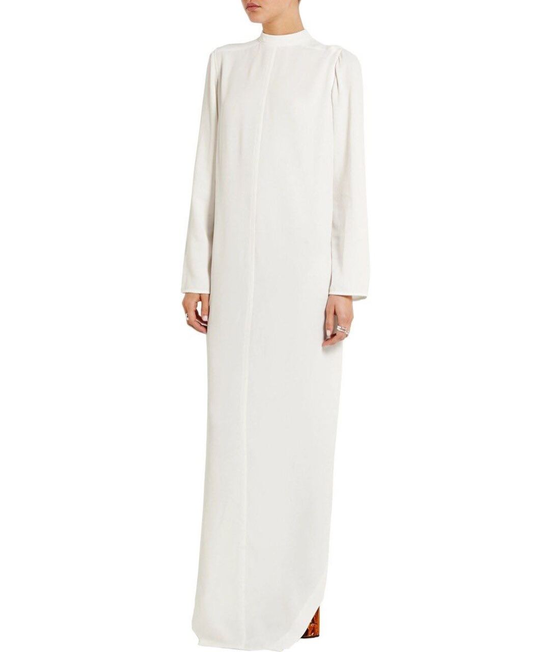 RICK OWENS Белое шелковое повседневное платье, фото 9