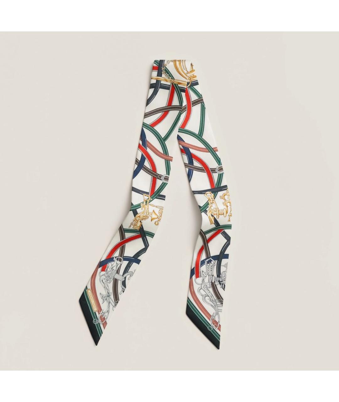 HERMES Мульти шелковый платок, фото 5