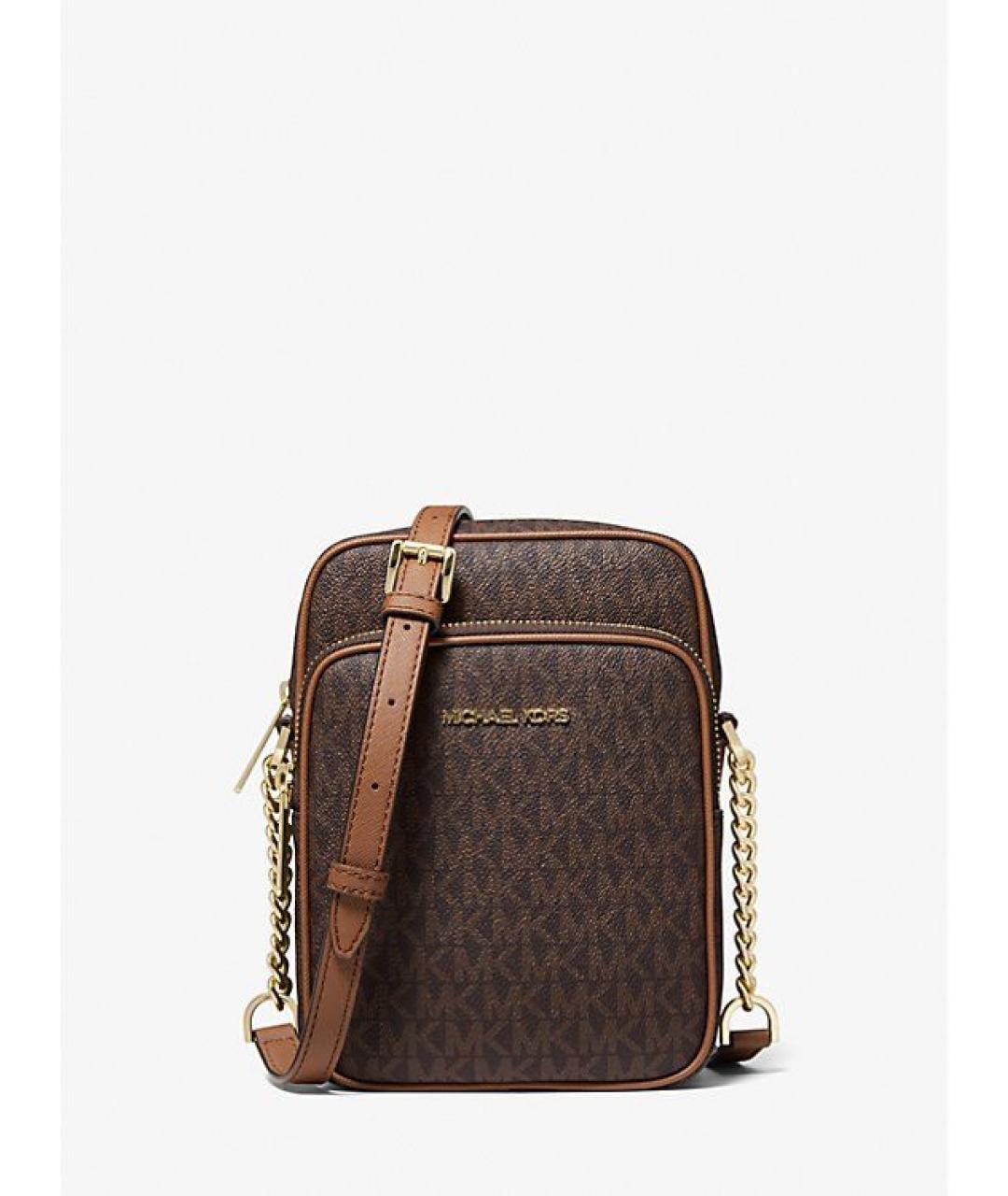 MICHAEL KORS Коричневая сумка через плечо из искусственной кожи, фото 6