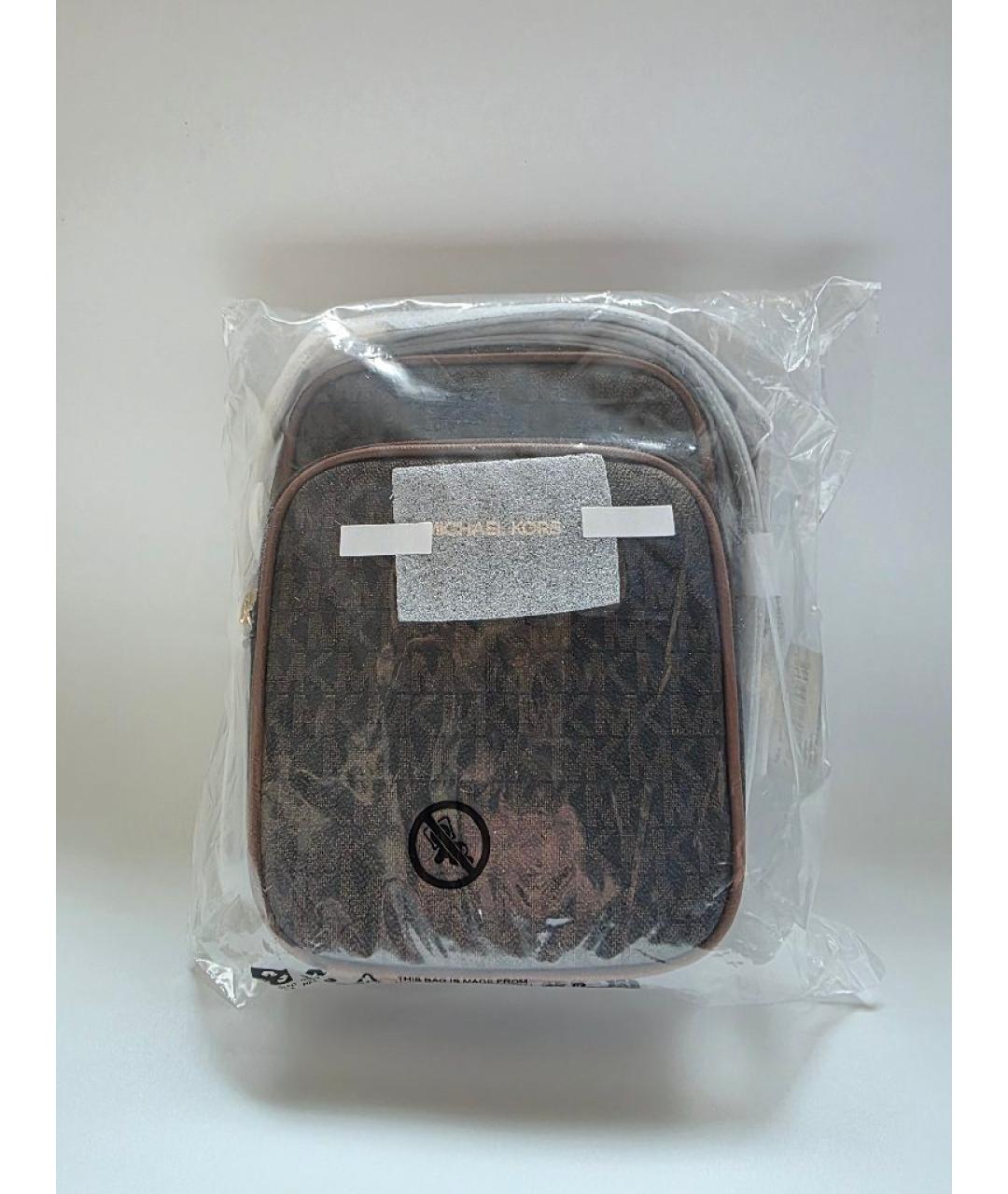 MICHAEL KORS Коричневая сумка через плечо из искусственной кожи, фото 5