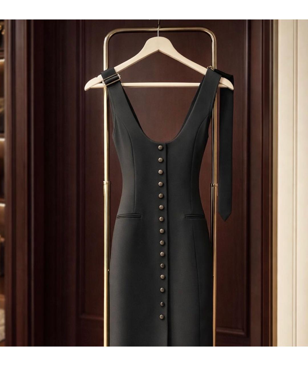 LANVIN Черное шерстяное вечернее платье, фото 2