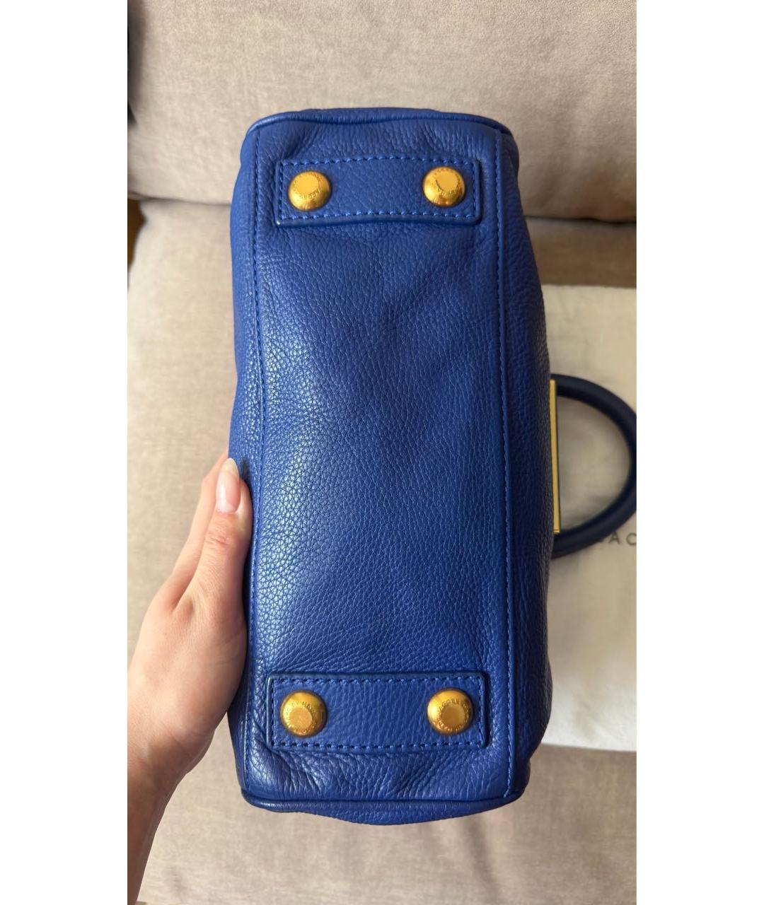 MARC JACOBS Синяя кожаная сумка тоут, фото 5