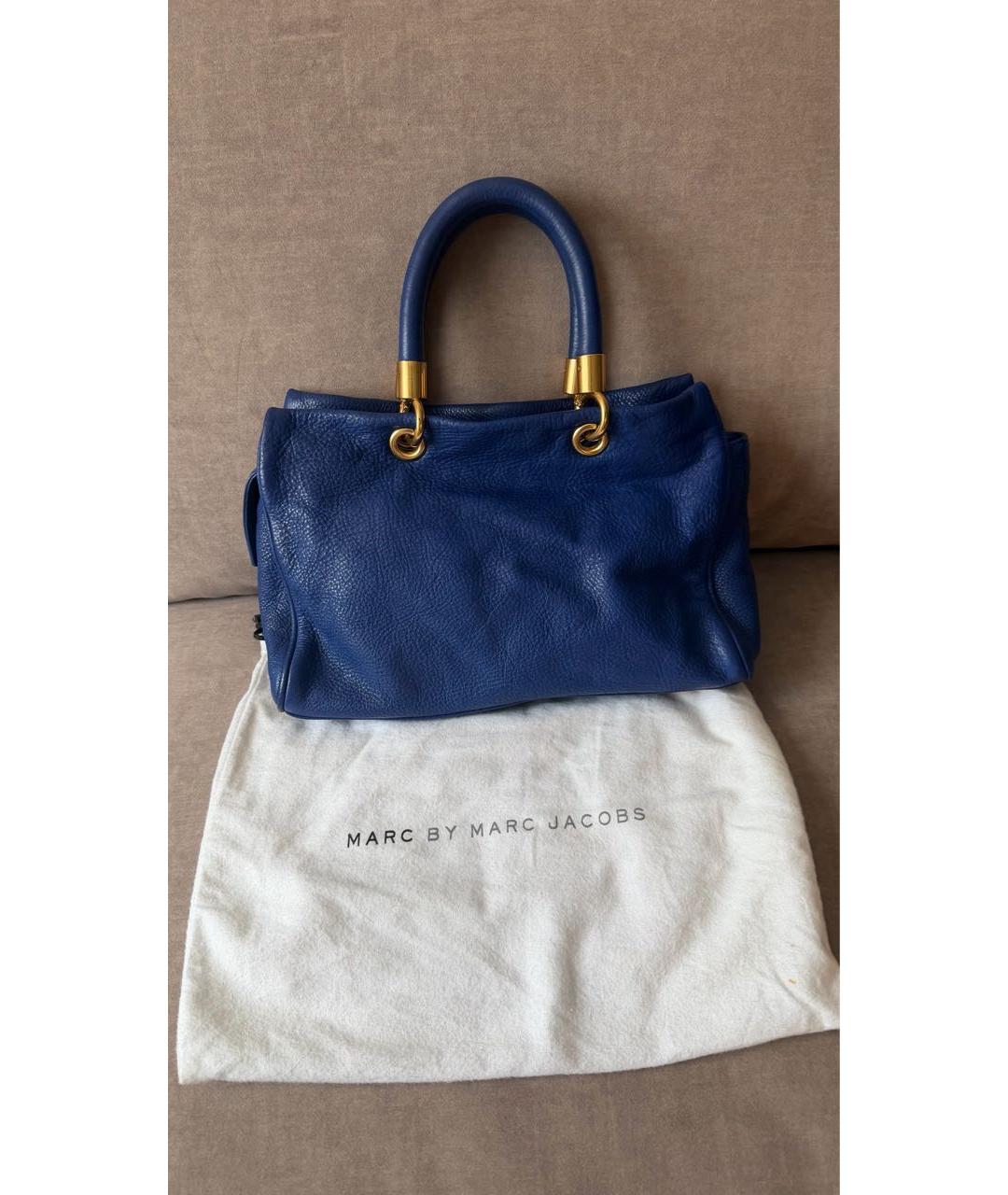 MARC JACOBS Синяя кожаная сумка тоут, фото 2
